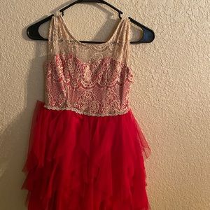 Dress red and gold